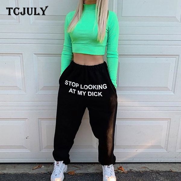 tcjuly fashion letter slooking at my dick printed harem pants with pockets high waist drawstring loose casual trousers women, Black;white
tcjuly fashion letter slooking at my dick printed harem pants with pockets high waist drawstring loose casual trousers women, Black;white