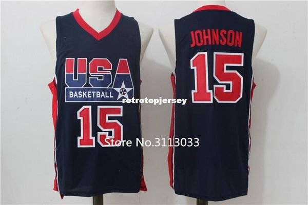 ретро # 15 джонсон 1992 dream team баскетбол джерси сшитый жилет xs-6xl трикотажные изделия ncaa, Black;blue
ретро # 15 джонсон 1992 dream team баскетбол джерси сшитый жилет xs-6xl трикотажные изделия ncaa, Black;blue