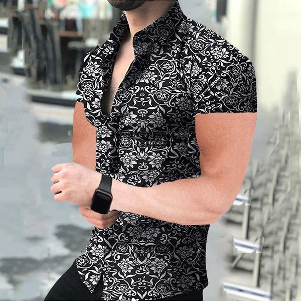 100% brand new men's casual slim floral short sleeve stand collar button shirt loose new men's shirt, White;black
100% brand new men's casual slim floral short sleeve stand collar button shirt loose new men's shirt, White;black