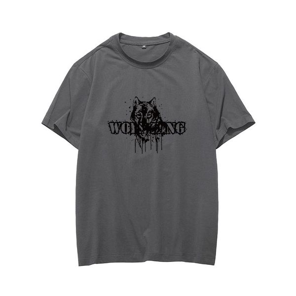 new design sport men's t-shirt fashion casual with wolf printing hoodie custom made summer, White;black
new design sport men's t-shirt fashion casual with wolf printing hoodie custom made summer, White;black