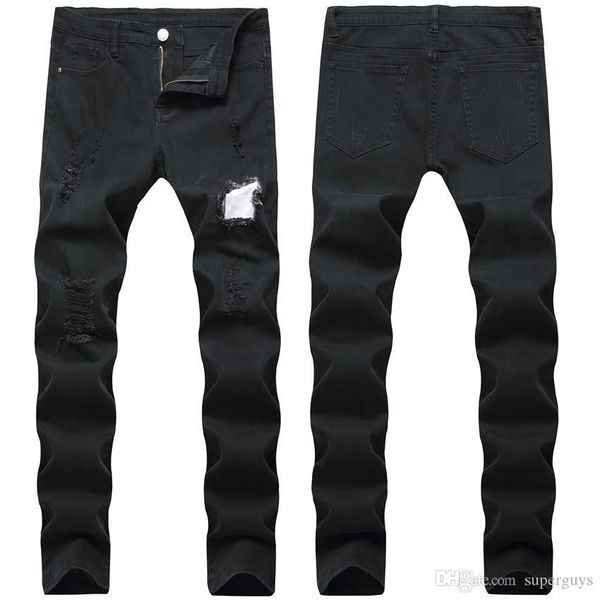 men distressed ripped jeans new skinny motorcycle biker jeans causal denim pants us size 28~42 streetwear mens jeans, Blue
men distressed ripped jeans new skinny motorcycle biker jeans causal denim pants us size 28~42 streetwear mens jeans, Blue