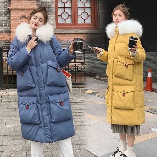chic new down dress women's korean version long hair collar cotton clothes loose knee bf cotton clothes coat, Black
chic new down dress women's korean version long hair collar cotton clothes loose knee bf cotton clothes coat, Black