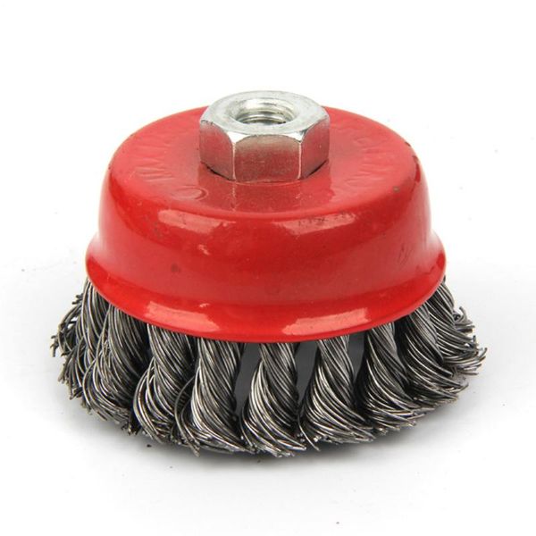 durable twist knot metal angle grinder brush quick red rotary paint remove flat cup steel wire wheel rust clean deburring strong
durable twist knot metal angle grinder brush quick red rotary paint remove flat cup steel wire wheel rust clean deburring strong