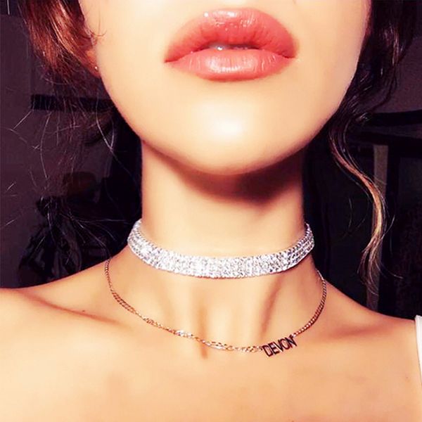 models in europe and america choker necklace clavicle chain multi-layered personality exaggerated fashion jewelry neckl, Black
models in europe and america choker necklace clavicle chain multi-layered personality exaggerated fashion jewelry neckl, Black