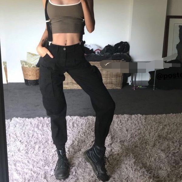 2019 hip hop pants women high waist cargo pants women overalls pantalon long trousers cool casual pant streetwear jumpsuit, Black;white
2019 hip hop pants women high waist cargo pants women overalls pantalon long trousers cool casual pant streetwear jumpsuit, Black;white