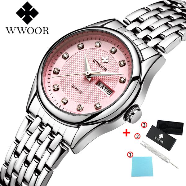 wwoor new pink women watches fashion rhinestone bracelet watches women waterproof watch stainless steel quartz ladies watch, Slivery;brown
wwoor new pink women watches fashion rhinestone bracelet watches women waterproof watch stainless steel quartz ladies watch, Slivery;brown