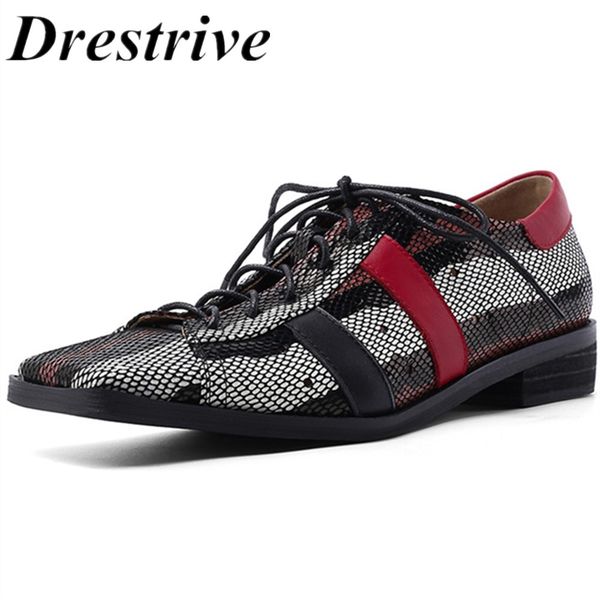 drestrive women pumps genuine leather lace up low heels square toe mesh cow leather mixed colors spring female casual shoes, Black
drestrive women pumps genuine leather lace up low heels square toe mesh cow leather mixed colors spring female casual shoes, Black