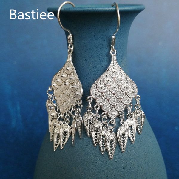 bastiee 999 sterling silver peacock feather earrings for women drop tassels big earing hmong vintage handmade jewelry
bastiee 999 sterling silver peacock feather earrings for women drop tassels big earing hmong vintage handmade jewelry