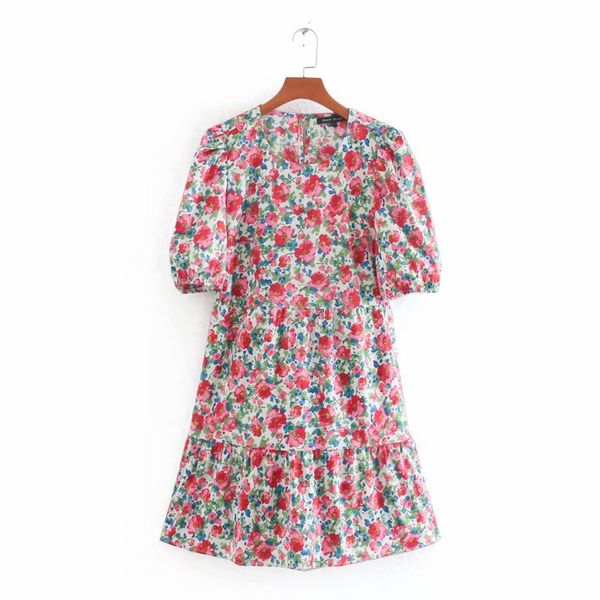 new 2020 women sweet floral print poplin mini dress french style o neck short sleeve vestidos femme pleats casual dresses ds3605, Black;gray
new 2020 women sweet floral print poplin mini dress french style o neck short sleeve vestidos femme pleats casual dresses ds3605, Black;gray