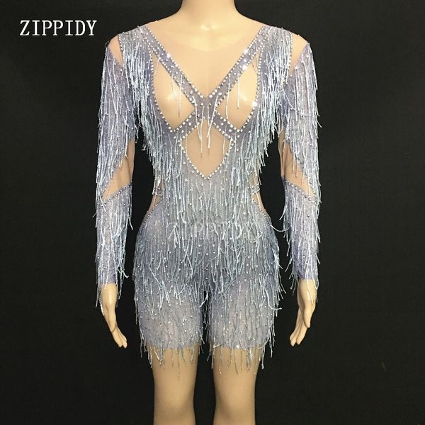 2019 fringe rhinestones mesh bodysuit transparent tassel women stage dance wear evening celebrate jumpsuit costume youdu, Black;white
2019 fringe rhinestones mesh bodysuit transparent tassel women stage dance wear evening celebrate jumpsuit costume youdu, Black;white