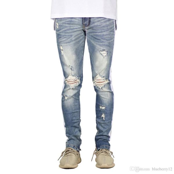 новые мужские hip hop рваные джинсы мода разрушенный hole узкие джинсы байкер белая полоса строчка молния черный синий denim брюки азиатский, Blue
новые мужские hip hop рваные джинсы мода разрушенный hole узкие джинсы байкер белая полоса строчка молния черный синий denim брюки азиатский, Blue