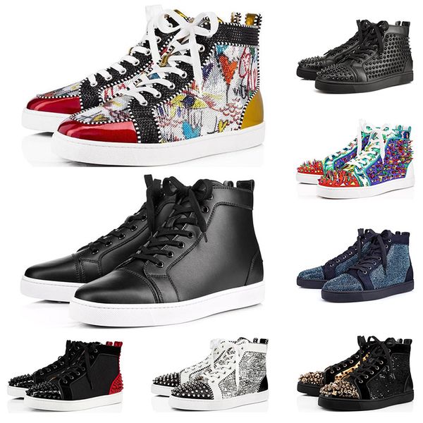 с box red bottom для платформы мужчины женщины марка шипованных шипы замша flat graffiti кожаные сапоги на открытом воздухе дизайнер кроссов, Black
с box red bottom для платформы мужчины женщины марка шипованных шипы замша flat graffiti кожаные сапоги на открытом воздухе дизайнер кроссов, Black