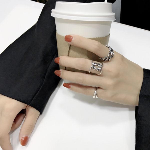 s925 fine silver retro winding knot bow ring women's forefinger multilayer wide-style fashion rings for women stainless steel, Golden;silver
s925 fine silver retro winding knot bow ring women's forefinger multilayer wide-style fashion rings for women stainless steel, Golden;silver