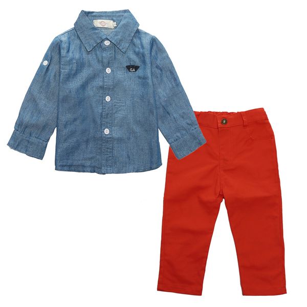 toddler boys clothing set for baby children grey long sleeves shirt + red jean pants trousers suit infant boy casual clothes, White
toddler boys clothing set for baby children grey long sleeves shirt + red jean pants trousers suit infant boy casual clothes, White