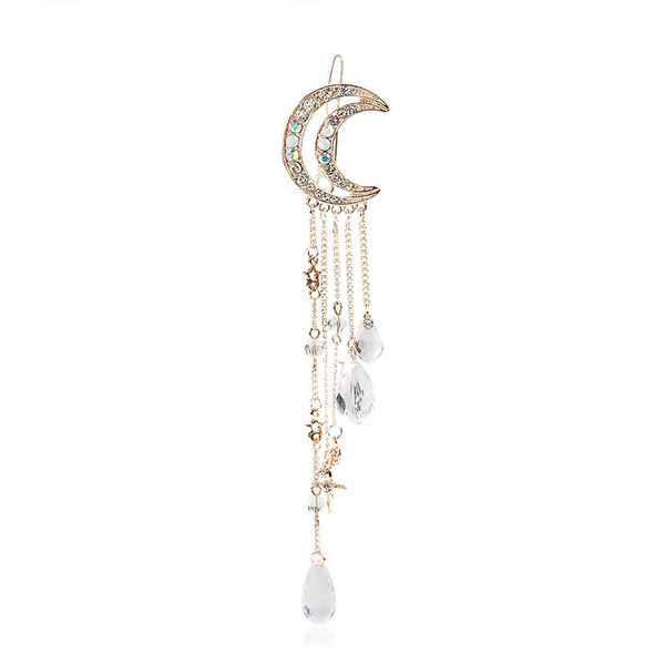 vintage crystal hair clips tassel drop star moon hair clips bobby pins for women girls accessories, Golden;white
vintage crystal hair clips tassel drop star moon hair clips bobby pins for women girls accessories, Golden;white