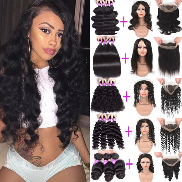 9a brazilian deep wave curly virgin human hair bundles with 360 lace frontal closure human hair weave 3 bundles with 360 frontal, Black
9a brazilian deep wave curly virgin human hair bundles with 360 lace frontal closure human hair weave 3 bundles with 360 frontal, Black