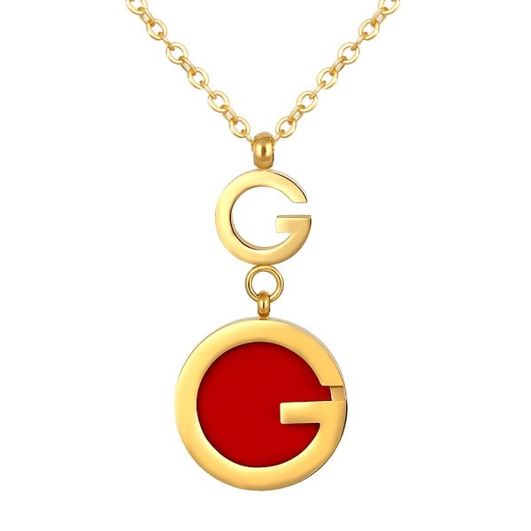 new korean fashion stainless steel hollow g & g big stone pendant necklace for women chain bijoux femme jewelry accessories, Silver
new korean fashion stainless steel hollow g & g big stone pendant necklace for women chain bijoux femme jewelry accessories, Silver