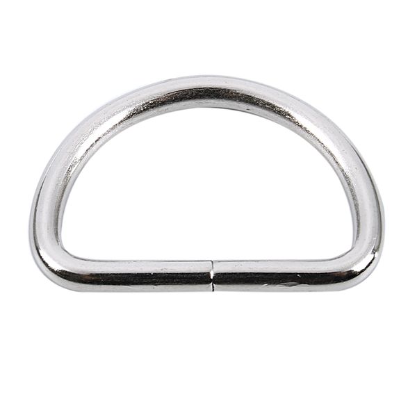 25mm silver metal d-shaped ring d-ring metal ring for bag, Black