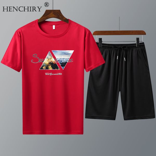 henchiry summer tracksuit men's set casual t-shirt+shorts printing two-piece suit youth breathable sportswear short-sleeved suit, Gray
henchiry summer tracksuit men's set casual t-shirt+shorts printing two-piece suit youth breathable sportswear short-sleeved suit, Gray
