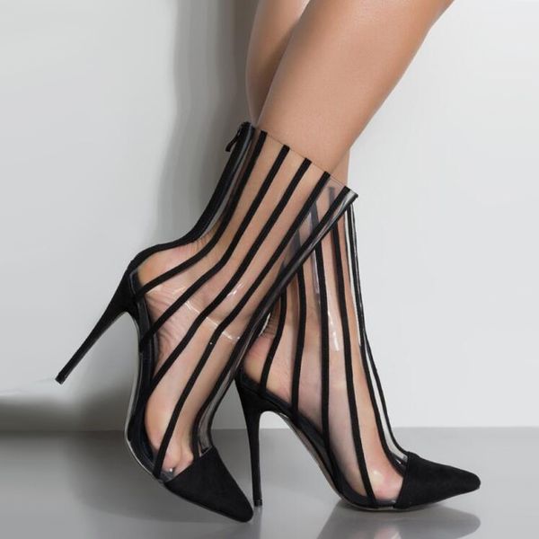 2019 Ladies Ankle Boots Sexy PVC Transparent Boots Women Pointed Toe High Heels Boots Autumn Women Punk Style Booties Womens Shoes
2019 Ladies Ankle Boots Sexy PVC Transparent Boots Women Pointed Toe High Heels Boots Autumn Women Punk Style Booties Womens Shoes