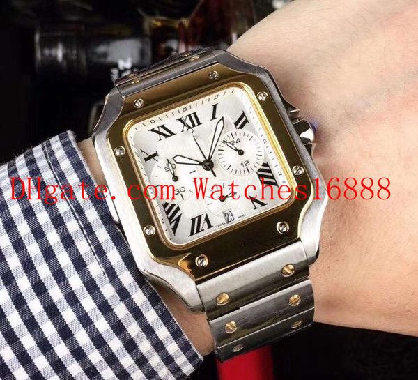 100 xl 40mm stainless steel bracelet japan multi-function chronograph quartz movement men's watches men's wristwatches, Slivery;brown
100 xl 40mm stainless steel bracelet japan multi-function chronograph quartz movement men's watches men's wristwatches, Slivery;brown
