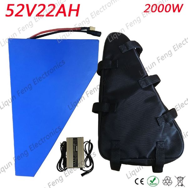 52V 22AH Triangle Battery 51.8V 22AH Electric Bicycle Battery 51.8V 52V 1000W 2000W Lithium Battery 50A BMS+58.5V 5A Charge+bag
52V 22AH Triangle Battery 51.8V 22AH Electric Bicycle Battery 51.8V 52V 1000W 2000W Lithium Battery 50A BMS+58.5V 5A Charge+bag