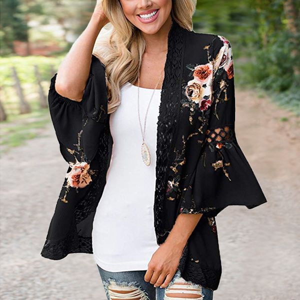 summer lace blouses women floral print jacket coat female ladies open stitch coats plus size hollow out shirts, White
summer lace blouses women floral print jacket coat female ladies open stitch coats plus size hollow out shirts, White