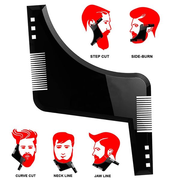 men hairdressing beard care transparent appearance moustache moulding comb moulding shaping styling template ruler combs tool, Silver
men hairdressing beard care transparent appearance moustache moulding comb moulding shaping styling template ruler combs tool, Silver