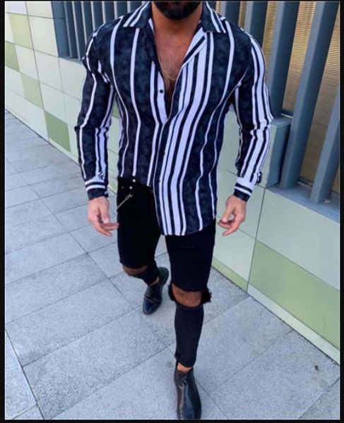 mens designer long sleeved shirts spring casual street style striped printed slim cool button lapel neck shirts casual fashion mens clothing, White;black
mens designer long sleeved shirts spring casual street style striped printed slim cool button lapel neck shirts casual fashion mens clothing, White;black