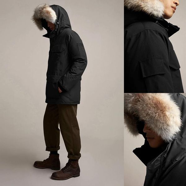canada winter fourrure down parka 2020 homme chaquetas outerwear big fur hooded fourrure manteau down jackets coat hiver doudoune homme, Black
canada winter fourrure down parka 2020 homme chaquetas outerwear big fur hooded fourrure manteau down jackets coat hiver doudoune homme, Black