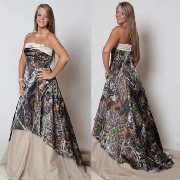 2020 vintage plus size wedding dresses strapless camo forest wedding gowns stylish new fashion sweep train camo print bridal dresses, White
2020 vintage plus size wedding dresses strapless camo forest wedding gowns stylish new fashion sweep train camo print bridal dresses, White