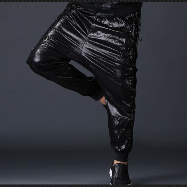 боковой кулиской мужчины мода joggers пу искусственной кожи шаровары джинсы повседневный street dance мото байкер dj rock слаксы брюки, Black
боковой кулиской мужчины мода joggers пу искусственной кожи шаровары джинсы повседневный street dance мото байкер dj rock слаксы брюки, Black