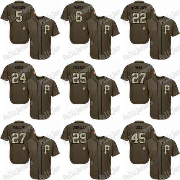 Pittsburgh 6 Starling Marte 27 Jung-ho Kang Gregory Polanco Barry Bonds Josh Harrison Pirates 29 Francisco Cervelli Custom Baseball Jersey
Pittsburgh 6 Starling Marte 27 Jung-ho Kang Gregory Polanco Barry Bonds Josh Harrison Pirates 29 Francisco Cervelli Custom Baseball Jersey