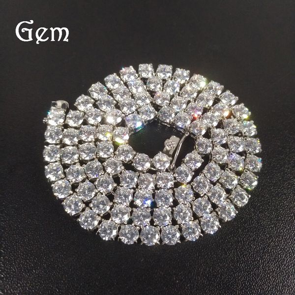 cuban link chains fashion hip-hop 5mm zircon a row of stainless steel necklace vacuum color retaining men's accessories, Silver
cuban link chains fashion hip-hop 5mm zircon a row of stainless steel necklace vacuum color retaining men's accessories, Silver