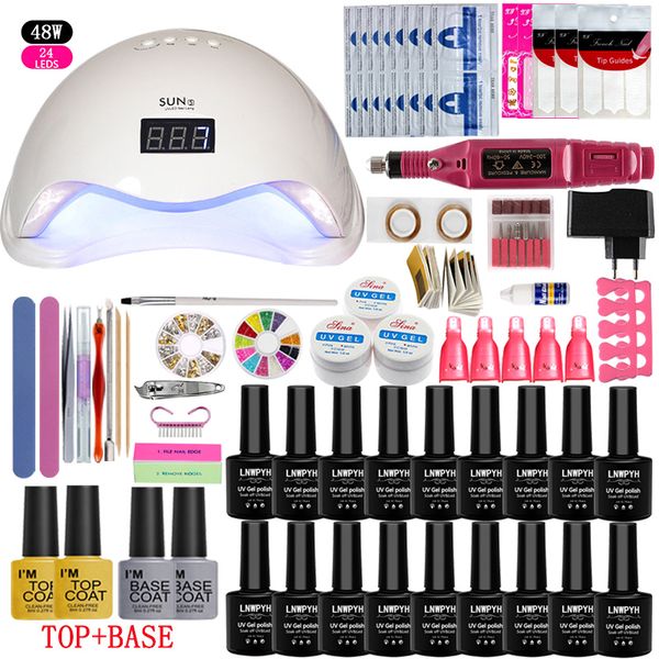 48w/54w/36w uv led lamp nail 18 colors gel polish nail extension uv gel kits electric manicure handle
48w/54w/36w uv led lamp nail 18 colors gel polish nail extension uv gel kits electric manicure handle