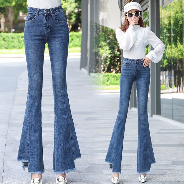 waist leg long show thin wide-legged trousers or lend the drape cowboy female wind restoring ancient ways bootleg jeans, Blue
waist leg long show thin wide-legged trousers or lend the drape cowboy female wind restoring ancient ways bootleg jeans, Blue