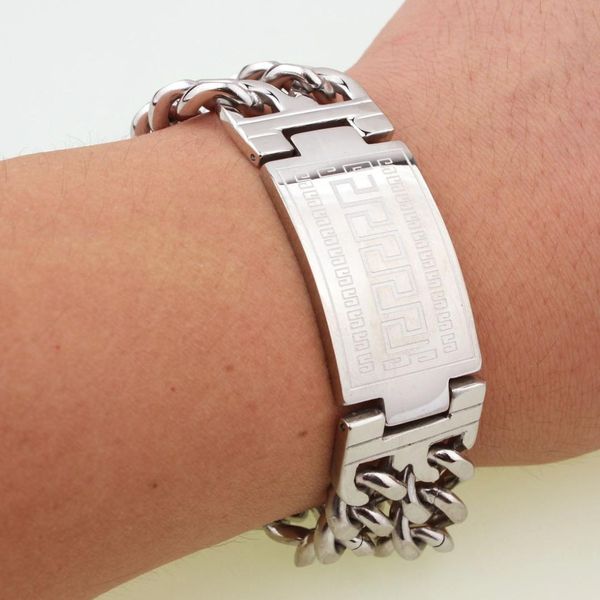 men's new titanium stainless steel steel color / gold double denim chain the great wall the great wall curved bracelet s0076, Golden;silver
men's new titanium stainless steel steel color / gold double denim chain the great wall the great wall curved bracelet s0076, Golden;silver