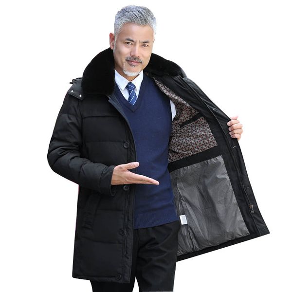 men's down & parkas 2021 winter style middle age men casual warm hooded coats luxury fur collar thick long jacket, Black
men's down & parkas 2021 winter style middle age men casual warm hooded coats luxury fur collar thick long jacket, Black