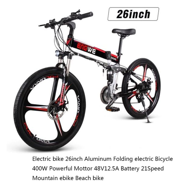 electric bike 26inch aluminum folding electric bicycle 400w powerful bike 48v12.5a battery mountain ebike snow/beach/city e, Silver;blue
electric bike 26inch aluminum folding electric bicycle 400w powerful bike 48v12.5a battery mountain ebike snow/beach/city e, Silver;blue