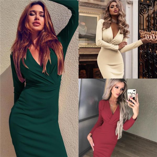 dresses deep v neck long sleeve bodycon dresses womens party club clothing designer women prom, White;black
dresses deep v neck long sleeve bodycon dresses womens party club clothing designer women prom, White;black