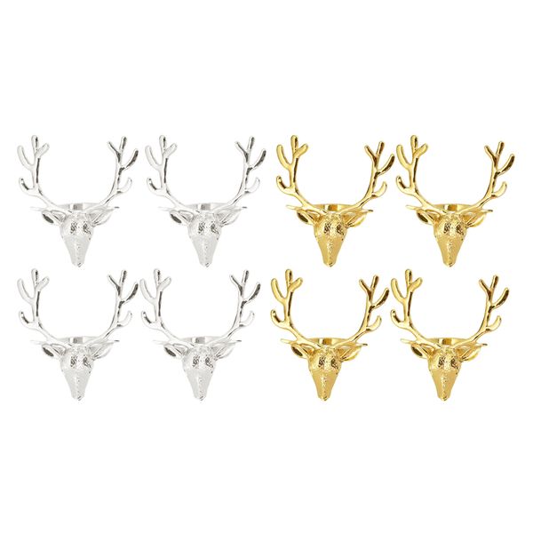 8pcs napkin rings reindeer head napkin buckle napkin holder decor for party
8pcs napkin rings reindeer head napkin buckle napkin holder decor for party
