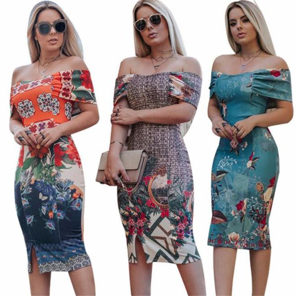 Floral Printed Womens Designer Dresses Slash Neck Sexy Summer Womens Slim Dresses Holiday Casual Womens Clothing
Floral Printed Womens Designer Dresses Slash Neck Sexy Summer Womens Slim Dresses Holiday Casual Womens Clothing