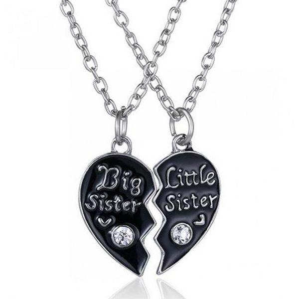 2 pcs/set letter carved sister love heart pendant friendship matching necklaces trendy, Silver
2 pcs/set letter carved sister love heart pendant friendship matching necklaces trendy, Silver