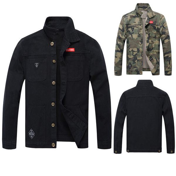19mens jackets and coats mens autumn winter casual long sleeve turn-down collar camouflage denim jacket camouflage hooded coats asian size, Black;brown
19mens jackets and coats mens autumn winter casual long sleeve turn-down collar camouflage denim jacket camouflage hooded coats asian size, Black;brown