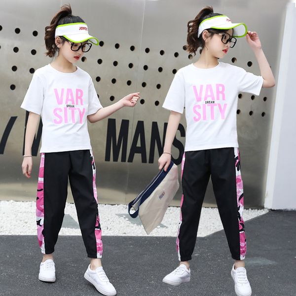 teen children clothing 2020 fashion summer kids girl clothes casual print t-shirt 2pcs outfit sport suit for girls clothing sets, White
teen children clothing 2020 fashion summer kids girl clothes casual print t-shirt 2pcs outfit sport suit for girls clothing sets, White