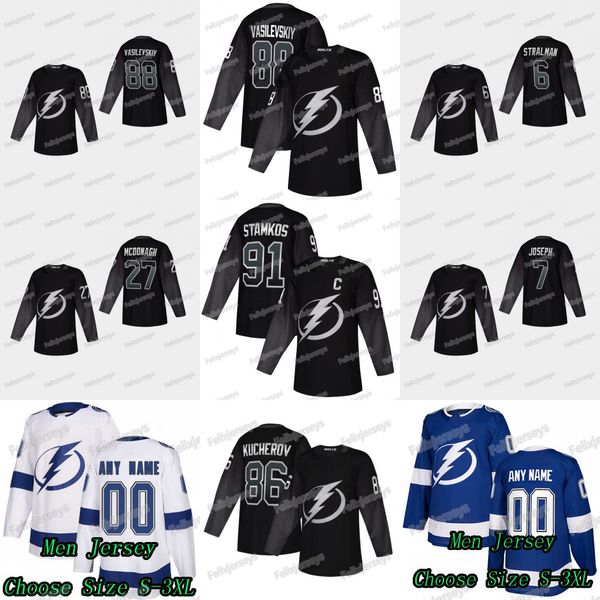 Tampa Bay Lightning Nikita Kucherov Ryan McDonagh Andrei Vasilevskiy Steven Stamkos Mathieu Joseph Anton Stralman Dan Girardi Hockey Jerseys
Tampa Bay Lightning Nikita Kucherov Ryan McDonagh Andrei Vasilevskiy Steven Stamkos Mathieu Joseph Anton Stralman Dan Girardi Hockey Jerseys