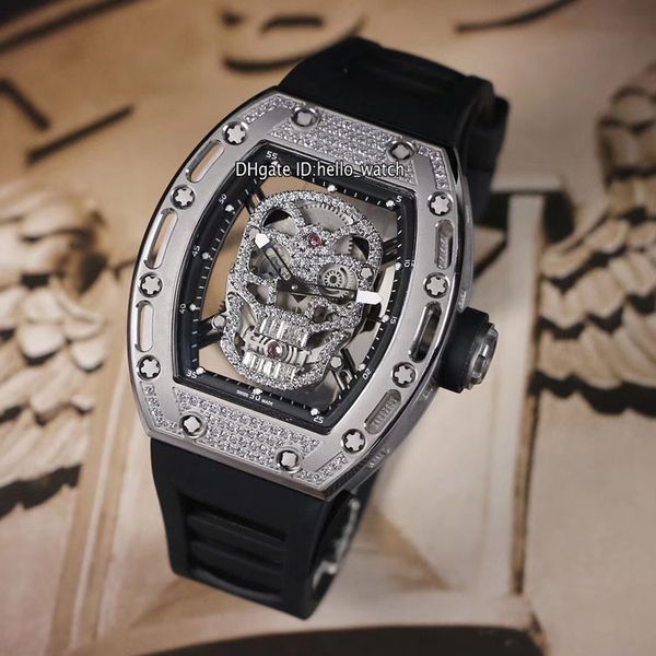 version new rm052 skeleton diamond skull head miyota automatic mens watch steel case 052 black rubber strap gents watches hello_watch, Slivery;brown
version new rm052 skeleton diamond skull head miyota automatic mens watch steel case 052 black rubber strap gents watches hello_watch, Slivery;brown