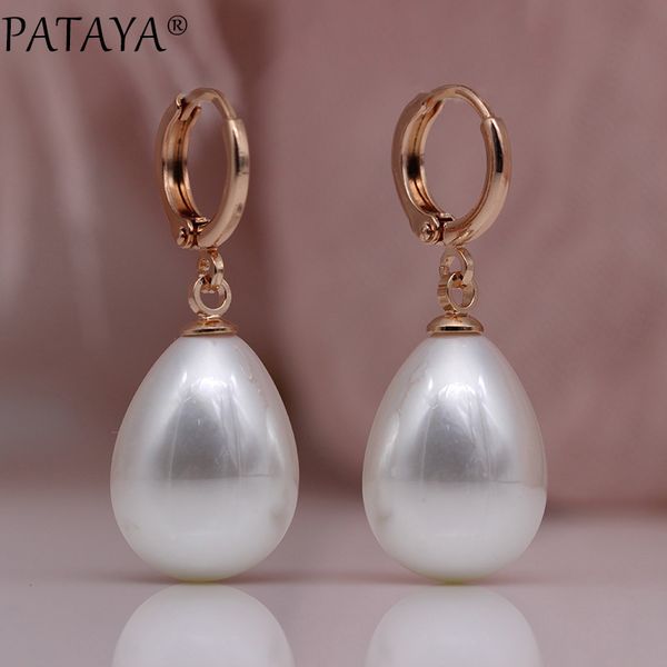 11.11 pataya new special price white shell pearl long earrings 585 rose gold women party fashion jewelry water drop earrings, Golden
11.11 pataya new special price white shell pearl long earrings 585 rose gold women party fashion jewelry water drop earrings, Golden