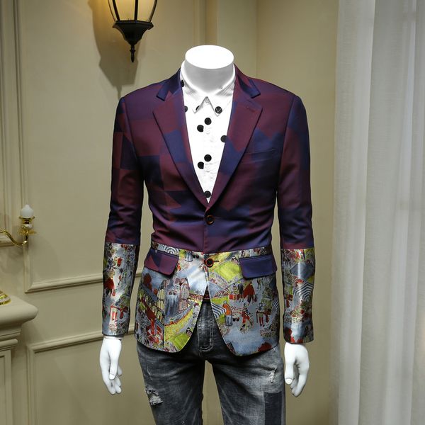 xm geeki mens purple stitching suits man fashion casual dress suit jackets men's suits formal dresses blazer 365wt60, White;black
xm geeki mens purple stitching suits man fashion casual dress suit jackets men's suits formal dresses blazer 365wt60, White;black