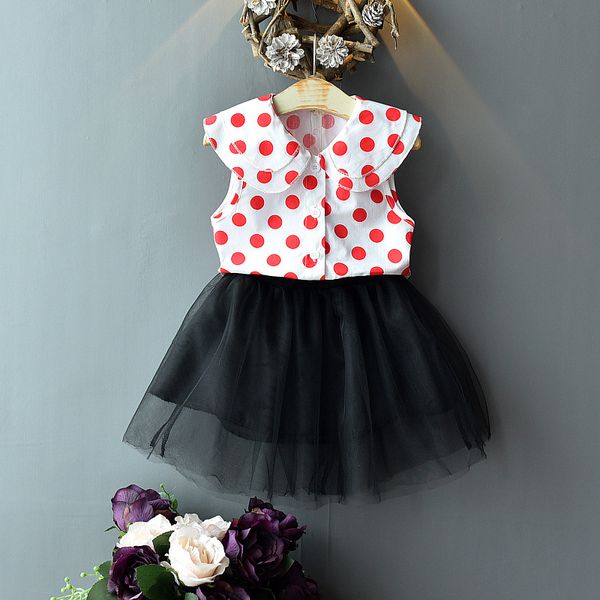 girls clothing sets summer children fashion cotton dot +lace dress 2pcs suits for children party clothes kids outfits 2-7y, White
girls clothing sets summer children fashion cotton dot +lace dress 2pcs suits for children party clothes kids outfits 2-7y, White